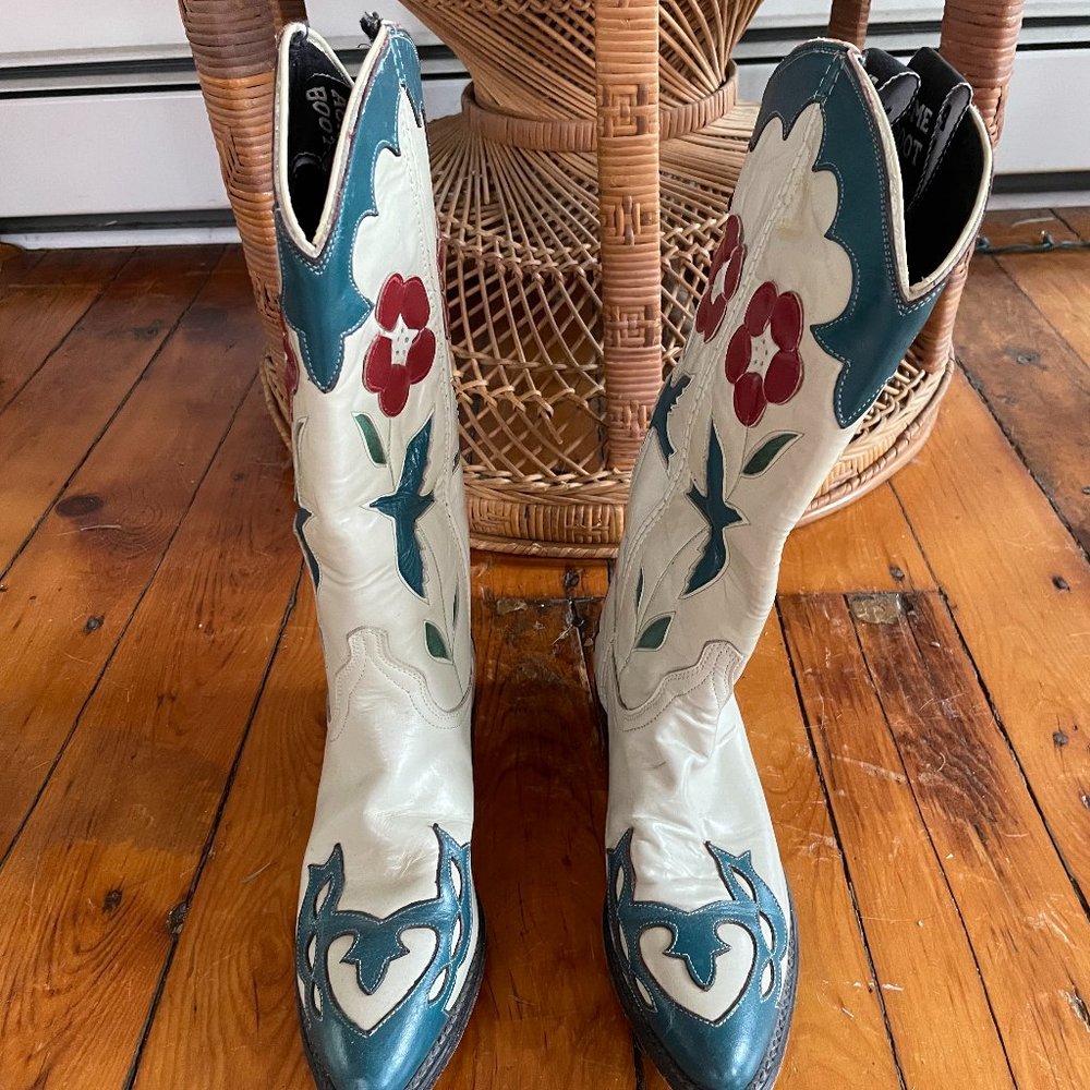 Acme Boots - Birds and Blooms - Size 7M